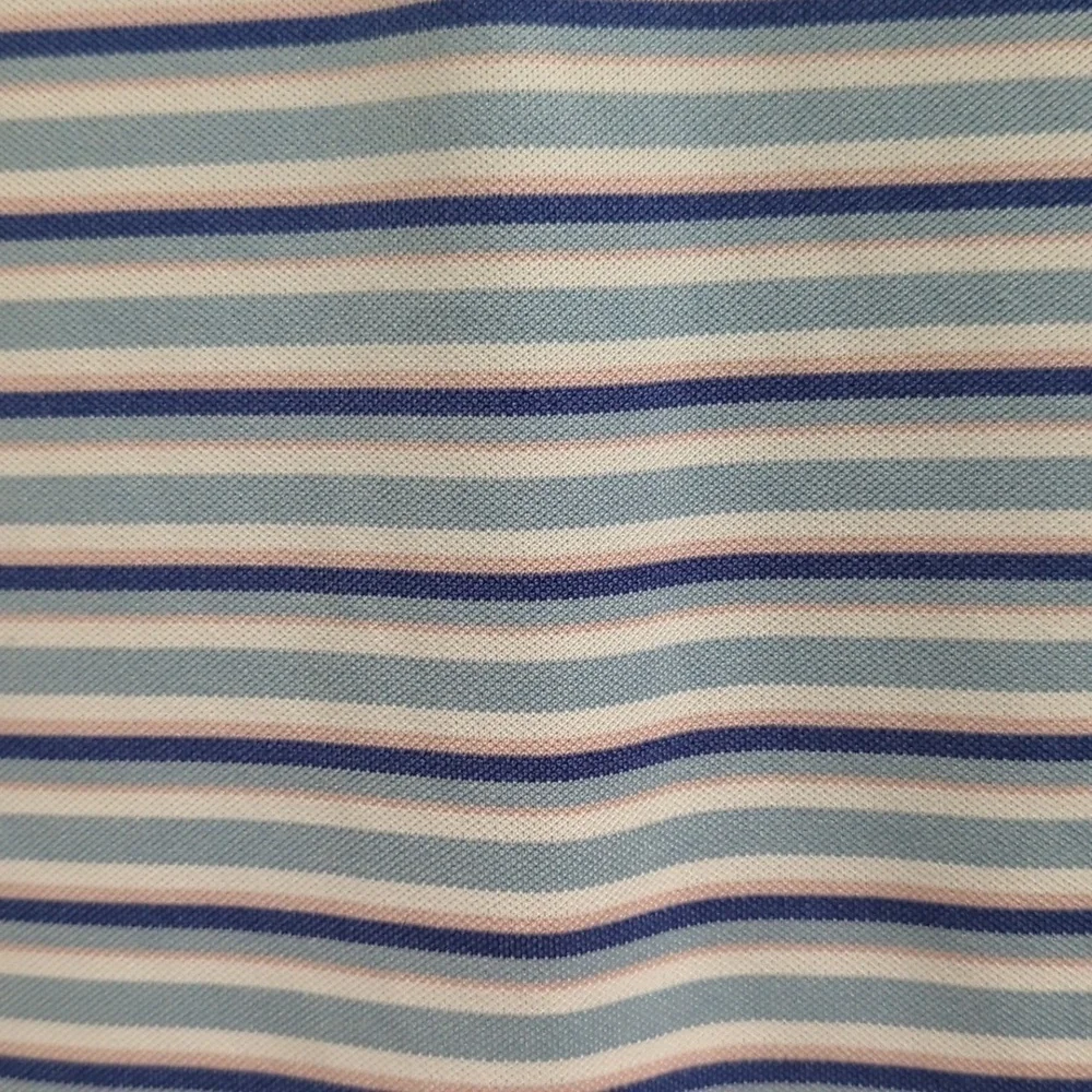 Peter Millar Summer Comfort Men's Short Sleeve Striped Polo Shirt Size XL - Picture 3 of 8